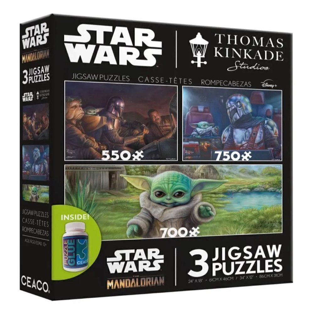 Star Wars The Mandalorian 3 Interlocking Jigsaw Puzzles